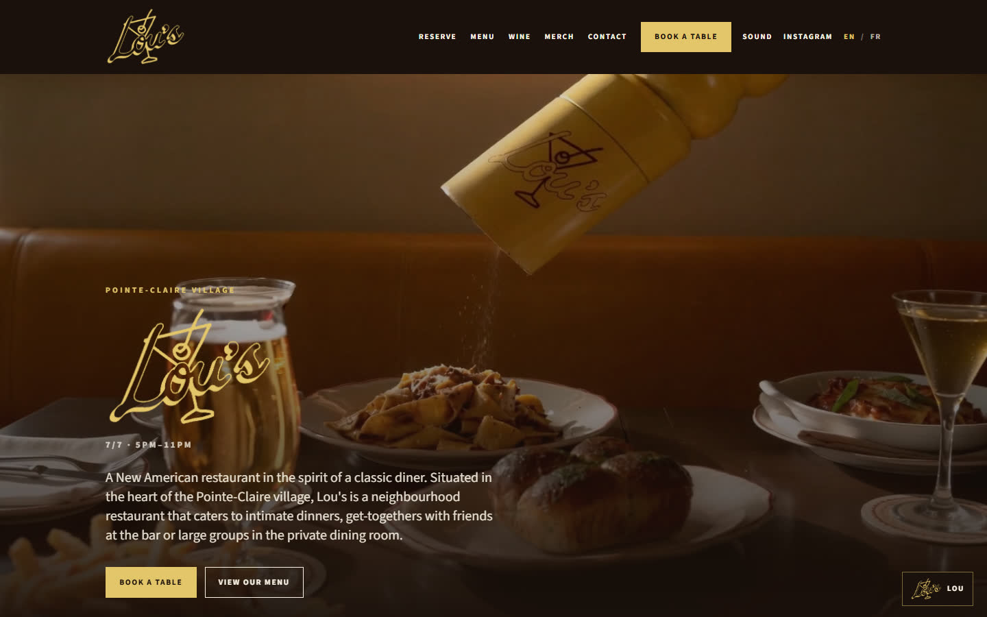 Lou's Pointe-Claire website, Pointe-Claire